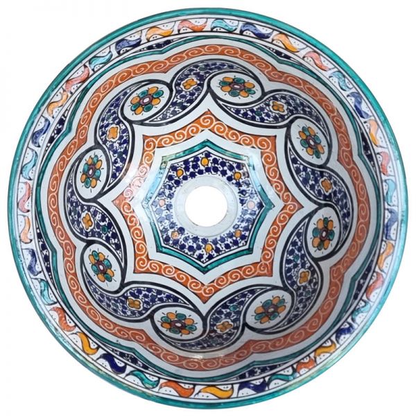 Marokkanisches Waschbecken Keramik Fes-16