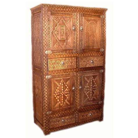 Orientalischer Schrank Natur Holz