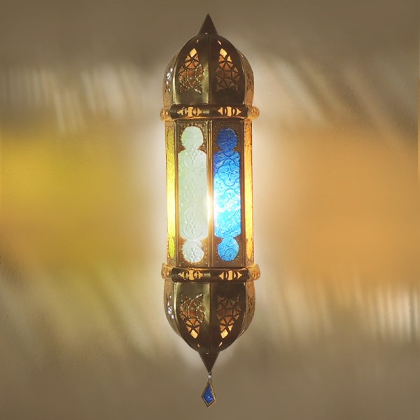 Marokkanische Wandlampe Shadi Gold | Orient Lampen