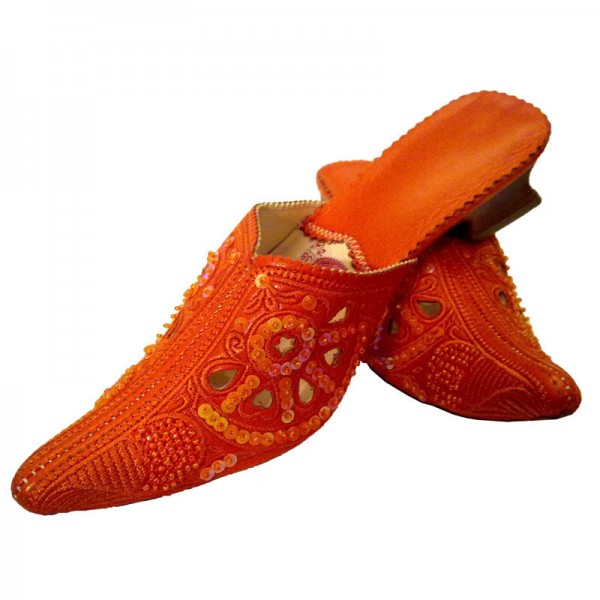 Orientalische Babouche Skali Orange