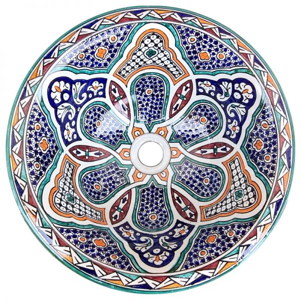 Orientalische Keramik Waschschüssel "Fes 12"