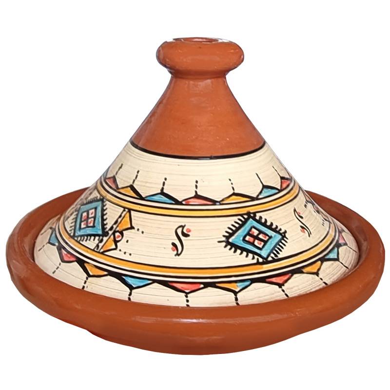 Tajine Tattoo Blau Nacht - 31cm Handbemalte Terrakotta Tajine Für Orientalische Gerichte