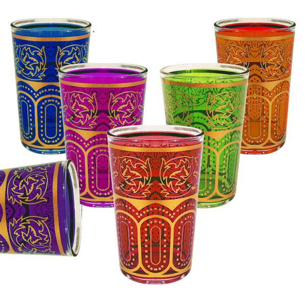 Orientalische Teegläser Atlas 6 Stück
