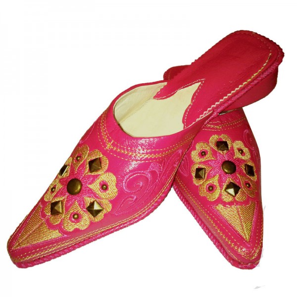 Orientalische Lederschuhe Hajar Pink