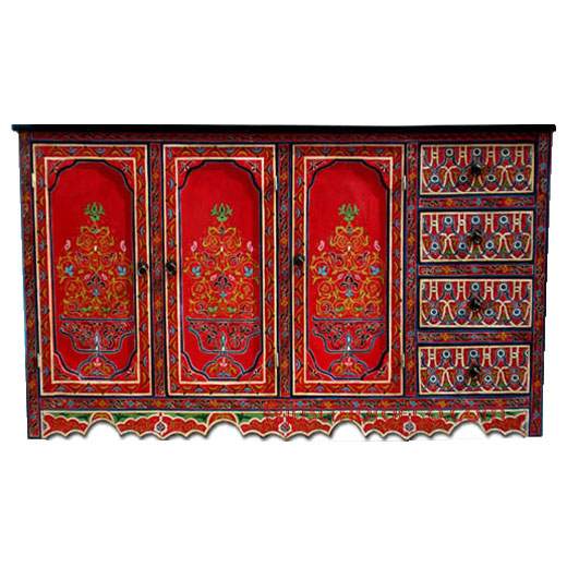 Orientalische Kommode Sali Rot