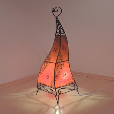 Hennalampe / Lederlampe Sara Orange 50