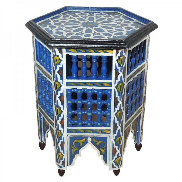 Orientalischer Beistelltisch Soha Blau