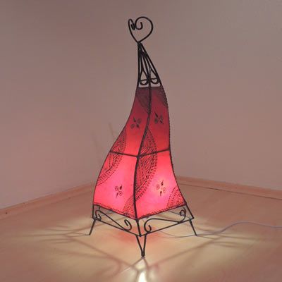 Hennalampe / Lederlampe Sara Rot 50