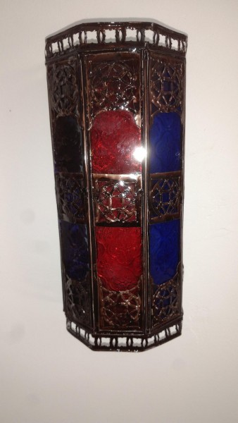 Orientalische Wandlampe Glas Kados