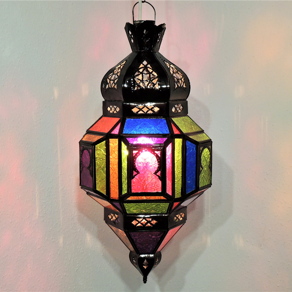 Orientalische Hängelampe Hajar Bunt | Orient Lampen