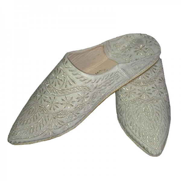 Marokkanische Babouche Nour Weiß